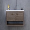 Ver imagem 2 de Gabinete Armário para Banheiro 60cm Mdf com Cuba - Crotone Munique