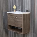 Ver imagem 3 de Gabinete Armário para Banheiro 60cm Mdf com Cuba - Crotone Munique