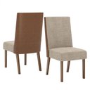 Ver imagem 4 de Cadeira para Mesa de Jantar Anne Kit 02 Peças Nature Corano Caramelo Creme – Henn