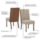 Ver imagem 5 de Cadeira para Mesa de Jantar Anne Kit 02 Peças Nature Corano Caramelo Creme – Henn