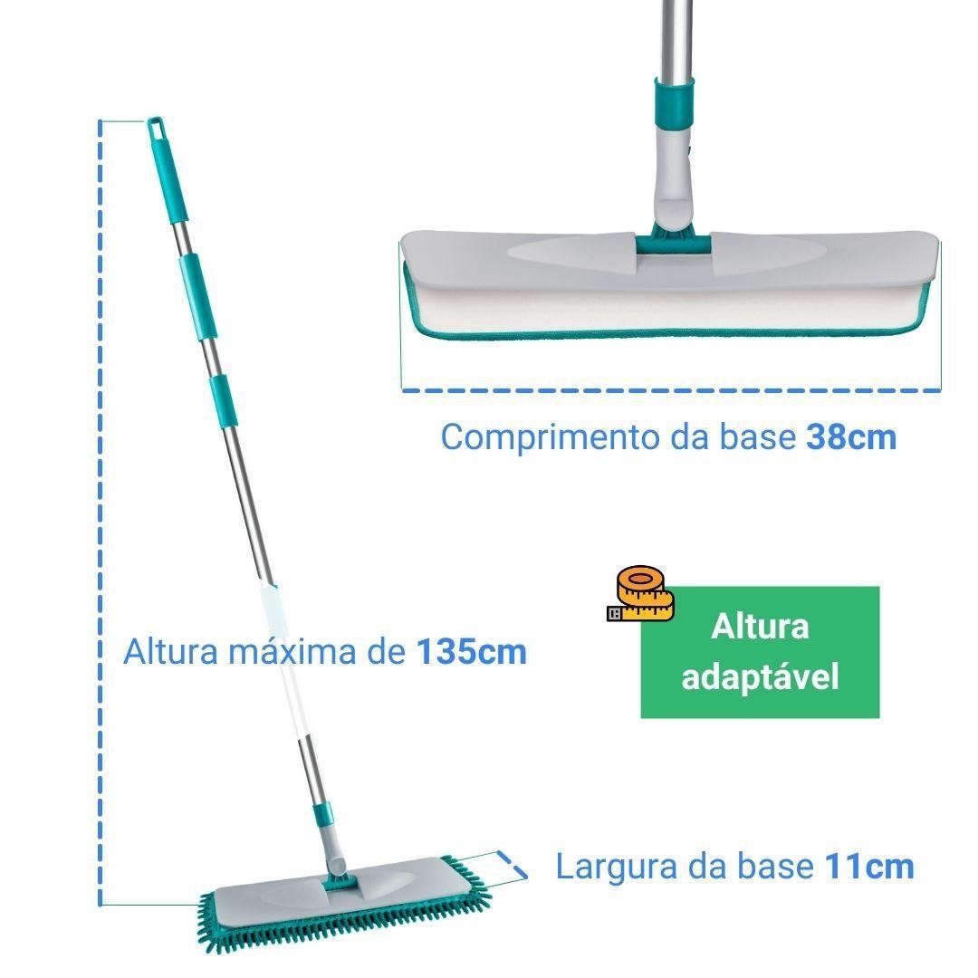 Kit Mop Plano 3 em 1 Limpeza Pesada, Seca ou Úmida Flashlimp - 6