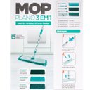 Ver imagem 4 de Kit Mop Plano 3 em 1 Limpeza Pesada, Seca ou Úmida Flashlimp