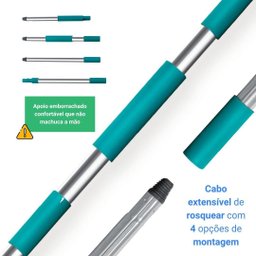 Kit Mop Plano 3 em 1 Limpeza Pesada, Seca ou Úmida Flashlimp - 2