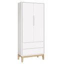 Ver imagem 5 de Quarto Infantil Classic 2 portas Branco Fosco com Pés Madeira Natural - Reller Móveis