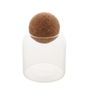 Pote de Vidro Borossilicato 400 ml com Tampa Cortiça - Mimo Style
