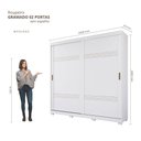 Ver imagem 3 de Guarda Roupa Gramado 2 Portas de Correr com Pés