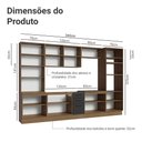 Ver imagem 3 de Armário de Cozinha Completa 340cm Rustic/preto Agata Madesa 01