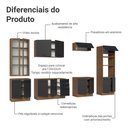 Ver imagem 4 de Armário de Cozinha Completa 340cm Rustic/preto Agata Madesa 01