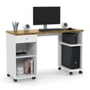 Ver imagem 2 de Mesa Computador Quarto Escritorio Million Branco Nature