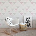 Ver imagem 2 de Papel de Parede Geométrico Triângulos Claros - 3,30x0,50m