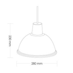 Pendente Cônico em Alumínio 23cmx28cm TD820 Taschibra - 2
