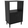 Armário para Micro-ondas Politorno Facility com 2 Portas Preto - 6