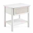 Ver imagem 3 de Mesa de Apoio com Gaveta Ratan Nature Laca Branco