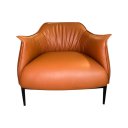 Ver imagem 1 de Poltrona Confortável Estofada em Couro Pu Caramelo Design Exclusivo