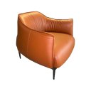 Ver imagem 2 de Poltrona Confortável Estofada em Couro Pu Caramelo Design Exclusivo