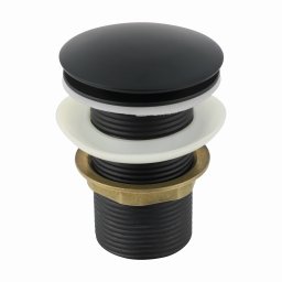 Kit Cuba Pia Louça Cerâmica Banheiro C/ Torn e Vál Preta S31 - 5