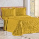 Ver imagem 1 de Cobre Leito Queen Bouti Mavie Floral 180 Fios 3 Peças - Açafrão