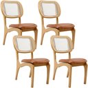 Ver imagem 1 de Kit 4 Cadeiras para Sala de Jantar Cozinha Estofada e Tela Mariah L02 Couríssimo Camel - Lyam Decor