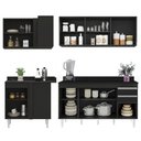 Ver imagem 5 de Armário de Cozinha Modulado de Canto Direito 4 Peças Cp41 Balcão com Tampo Preto - Lumil