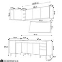 Ver imagem 7 de Armário de Cozinha Modulado de Canto Direito 4 Peças Cp41 Balcão com Tampo Preto - Lumil