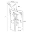 Ver imagem 5 de Kit 02 Banquetas Altas Cozinha Bancada Bar Sala de Jantar Estofada Ávila L02 Linho Cinza - Lyam Lyam