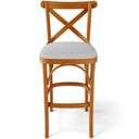 Ver imagem 6 de Kit 02 Banquetas Altas Cozinha Bancada Bar Sala de Jantar Estofada Ávila L02 Linho Cinza - Lyam Lyam