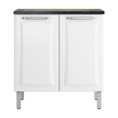 Balcão de Cozinha Itatiaia Tarsila para Cooktop 5 Bocas 2 Portas Branco IG2A-80