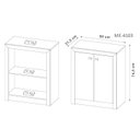 Ver imagem 3 de Balcão de Escritório ME4103 c/ 2 Portas Carvalho - Tecno Mobili