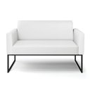 Ver imagem 5 de Sofá Namoradeira Base Industrial Preto Marisa Corino D03 - D\'rossi Cor Branco