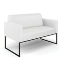 Ver imagem 1 de Sofá Namoradeira Base Industrial Preto Marisa Corino D03 - D\'rossi Cor Branco