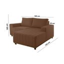 Ver imagem 5 de Sofá Boreal de 185cm B25 Chaise Lado Direito Meu Sofá Online