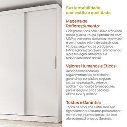 Guarda-Roupa 3 Portas Araçá CabeCasa MadeiraMadeira - 10