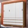 Guarda-Roupa Roupeiro 3 Portas Mark Naturale Branco - 1