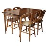 Mesa de Madeira Retangular com 4 Cadeiras para Apartamento Pequeno - 1