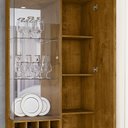 Ver imagem 6 de Cristaleira de Vidro 2 Portas Led Ripado Naturalle Elba Bechara