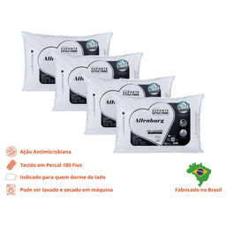 Kit 4 Travesseiros Altenburg Suporte Extra Firme Percal 180 Fios - 5