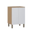 Ver imagem 1 de Balcão Modulado 60cm (sem Tampo) 2 Portas Slim Luciane