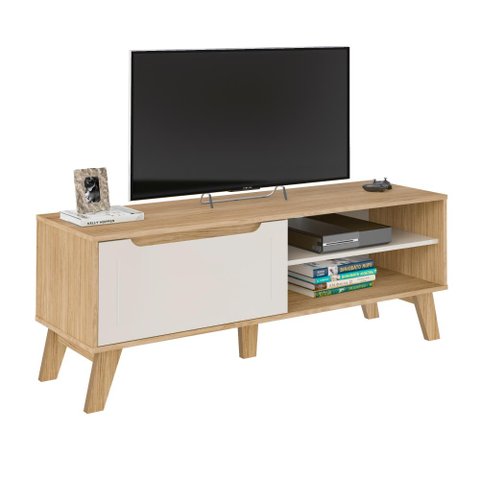 Rack para Tv até 60" Carvalho/off White Lotus Artely