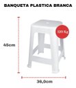 Ver imagem 4 de Banqueta Plástica Bela Vista Suporta até 120 Kg Mor 08 Und