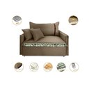 Ver imagem 2 de Poltrona Sofá-cama Valence Premium 140cm Softgel D33 - Linho Marrom