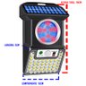 Luminaria Solar Spot Sensor de proximidade Led Controle 4 modos Balizador Spot Refletor Alta - 2
