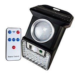 Luminaria Solar Spot Sensor de proximidade Led Controle 4 modos Balizador Spot Refletor Alta - 1