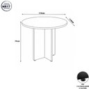 Ver imagem 2 de Mesa de Reunião Redonda F5 Office 4 Lugares 110cm Carvalho Treviso com Branco