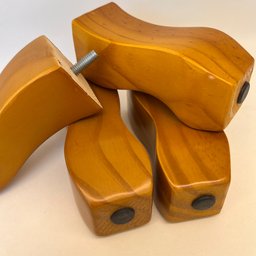 Kit 32 Pés de Madeira Torneados Provençal V01 Luis Xv Mel 13 Cm Móveis - Inoviza - 2