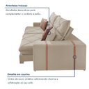 Ver mais imagens de Sofá Retrátil e Reclínavel 4 Lugares Veludo Bege Claro Zara 250cm Yescasa