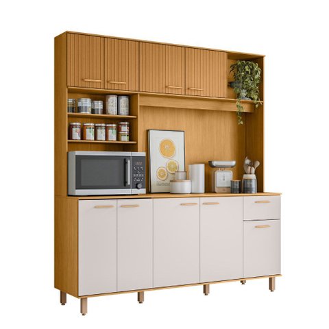 Kit de Cozinha 9 Portas 1 Gaveta 180cm Núria - Ssx Multicoisas