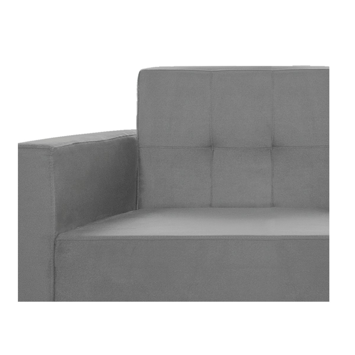 Poltrona Decorativa Denver Suede Cinza - ADJ Decor - 6