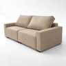 Sofá 3 Lugares Moderno Contemporâneo Sala Recepção Suede:capuccino - 5