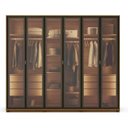 Ver imagem 5 de Guarda-Roupa Speculum 6 Portas com Vidro Reflecta e LED Carvalho