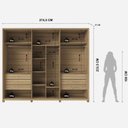 Ver imagem 3 de Guarda-Roupa Speculum 6 Portas com Vidro Reflecta e LED Carvalho